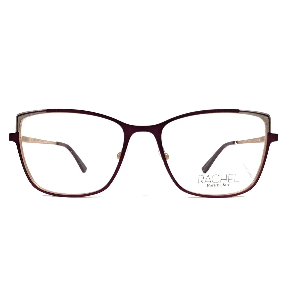 Rachel Roy Eyeglasses Frames NOBLE PURPLE Gold Cat Eye Full Rim 52-17-135